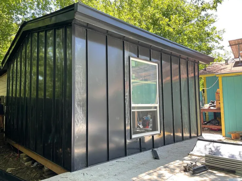 Black standing seam metal wall panels for Metal Roof Installation in Westerly